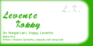 levente koppy business card